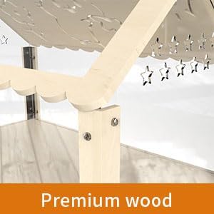 Hamster cage Wooden with Acrylic, Dwarf Hamster cage, Small Animal Habitat with Openable Top, Mouse cage for Guinea Pigs, Chinchillas, Gerbil, Syrian Hamster (31inch no Moon)