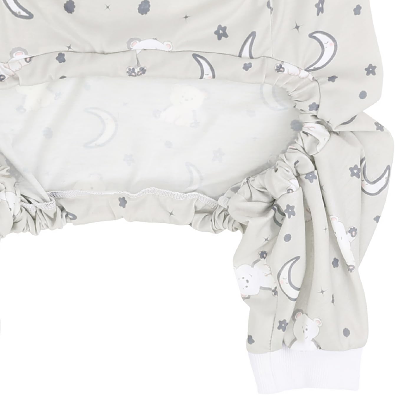 HDE Dog Pajamas One Piece Jammies Jumpsuit Pet Clothes Outfit Stretchy Lightweight Comfy Shirt Pjs for M-3XL Dogs Goodnight Polar Bears - L