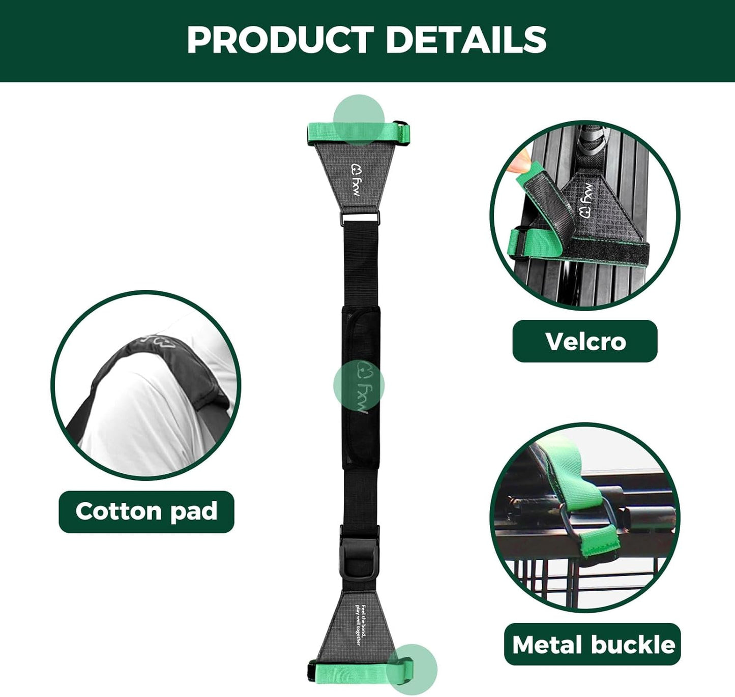 FXW Effort-Saving & Easy-Carry Shoulder Straps, Fit 8-Panel of All Heights Dog Playpen, Designed for RV Trips │Patented