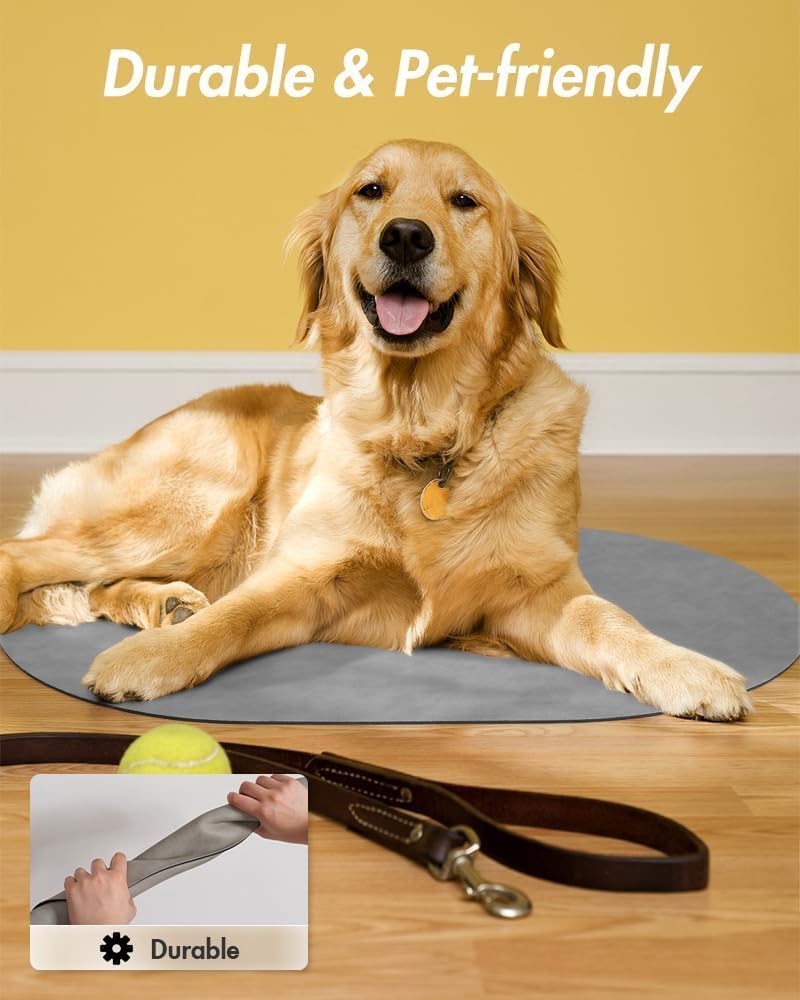 Absorbent Food Mat for Dogs - Quick Dry, No Stains, Prevents Mess from Food & Water Bowls