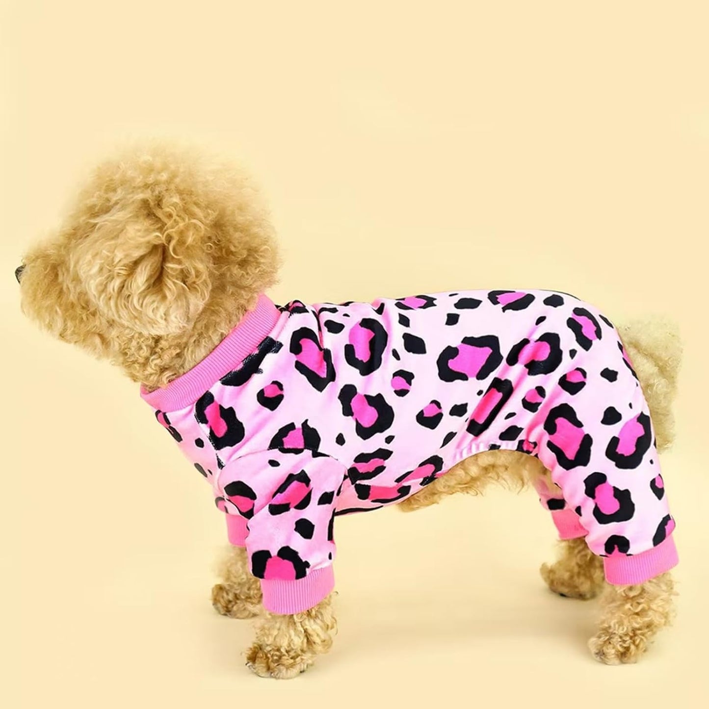 Vet-Approved Dog Pajamas Onesie for Medium Dog Clothes - Lightweight Soft Stretchy Puppy Costume - Certified Hypoallergenic Comfort Anxiety-Reducing (Pink, XL)