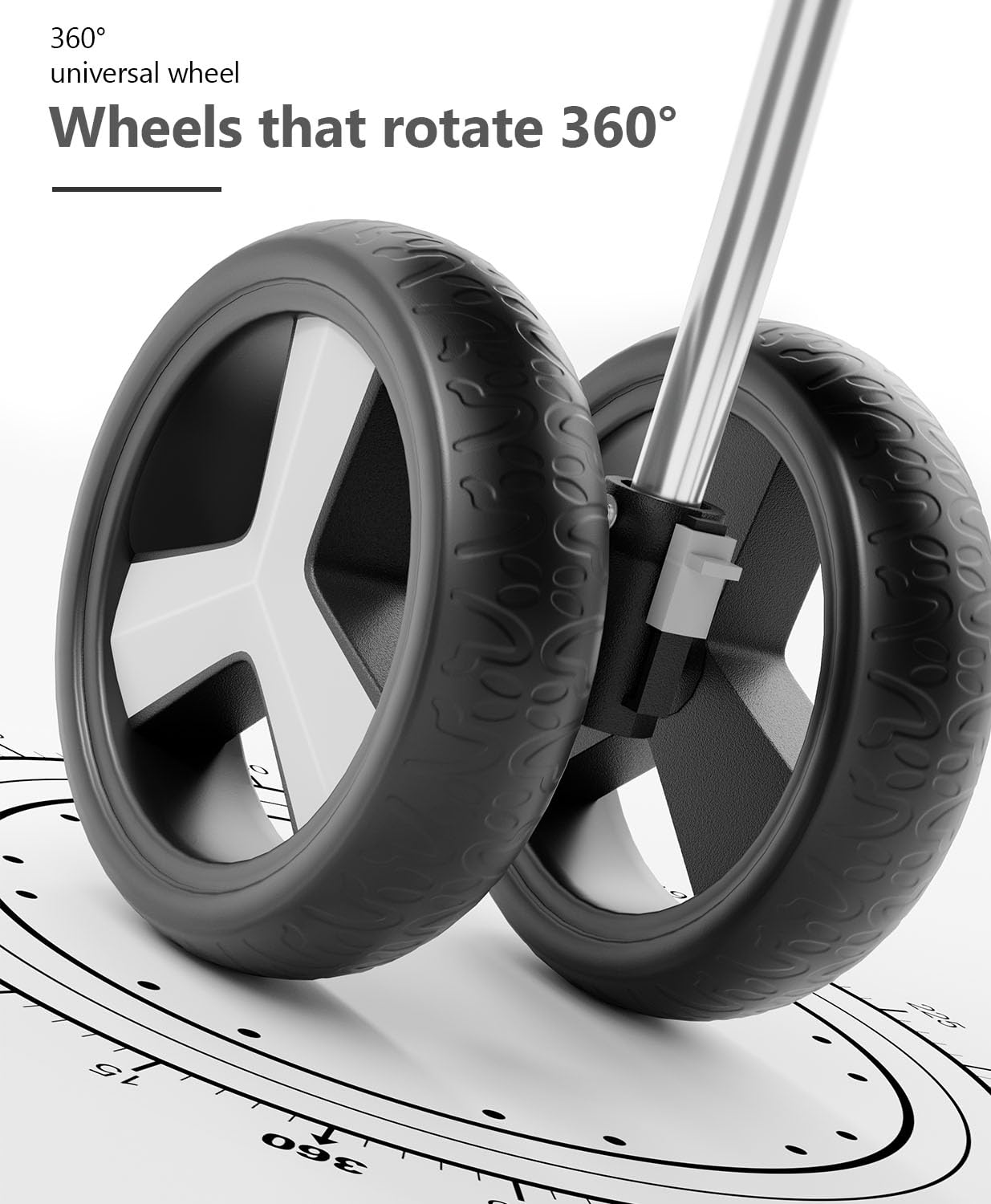 Pet Stroller with 4 Wheels for Small/Medium Pets,Travel Foldable Detachable Carrier for Dog Cat Cage Jogger Stroller, Rear Wheel Breaks, Storage Basket, Visible Mesh Weather Cover (Black)