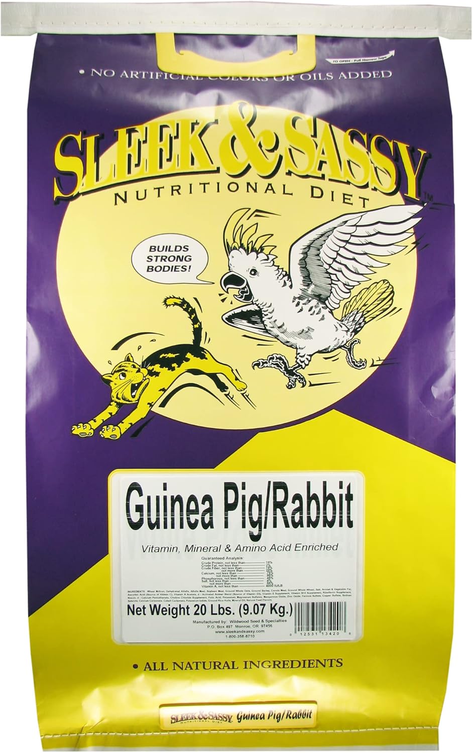SLEEK & SASSY Fortified Guinea Pig & Rabbit Food (20 lbs.)