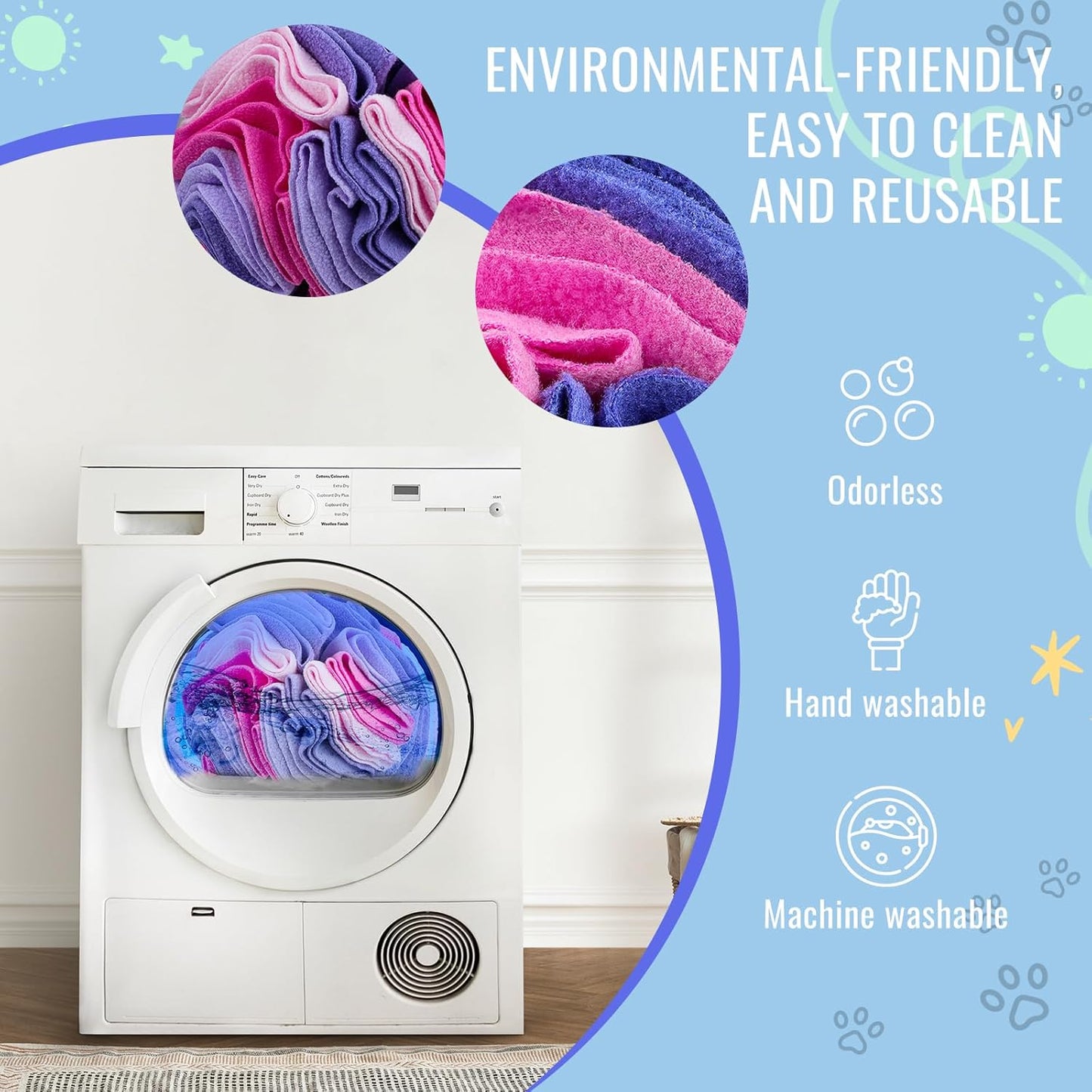 Pet Snuffle Ball, Puzzle Sniffing Interactive Dog Ball for Blind Dogs Training Stress Relief Dog Enrichment Toys Treat Machine Washable (Pink and Purple, 10cm)