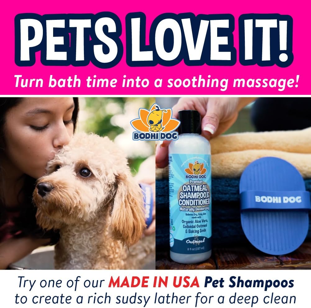 Bodhi Dog Shampoo Brush - Pet Grooming & Bath Supplies for Cats and Dog Bath Brush for Long & Short Hair - Premium Scrubber for Shower, Bathing & Massage - (One Pack, Pink)