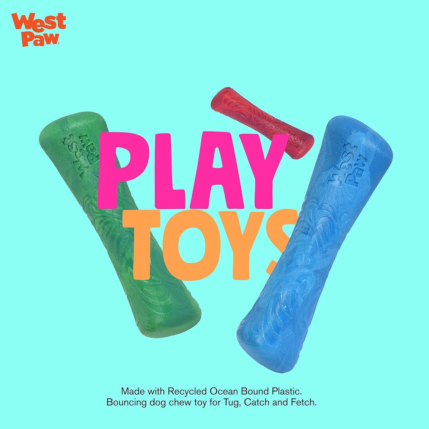 WEST PAW Seaflex Drifty Dog Toy – Machine Washable Dog Toys for Moderate Chewers – Eco-Friendly Zogoflex Toys for Dogs – Perfect for Gnawing, Fetch, Catch, Pet Training – 5.75" Small, Emerald