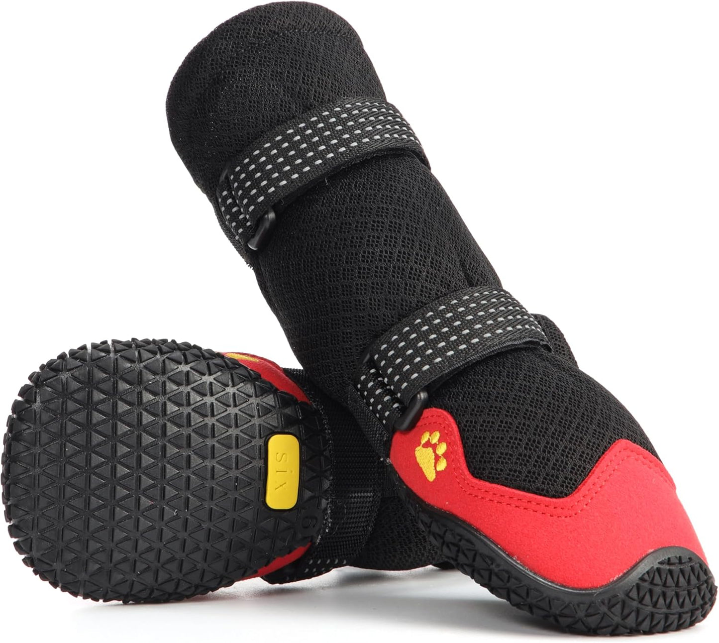 Dog Shoes for Hot Pavement Anti-Slip Dog Boots Waterproof Dog Shoes for Small to Large Dogs with Reflective Straps Pet Dog Boots for Hiking.4Pcs Soft Breathable Paw Protectors for Dogs