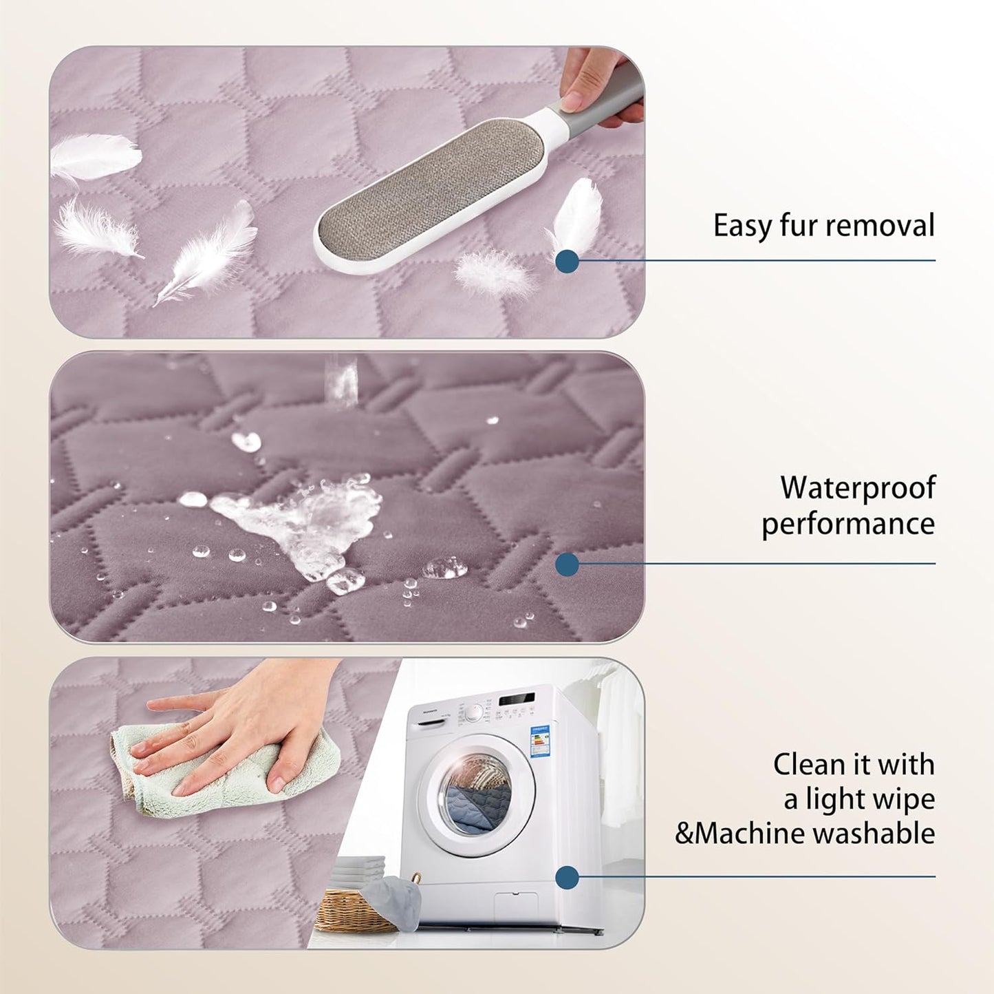 gogobunny 100% Double Sided Waterproof Dog Blanket Soft Pet Bed Cover Reversible Protect Furniture Couch Sofa Car for Puppy Large Dog Cat (Dark Sea Fog/Light Sea Fog, 30x90 Inch (Pack of 1))