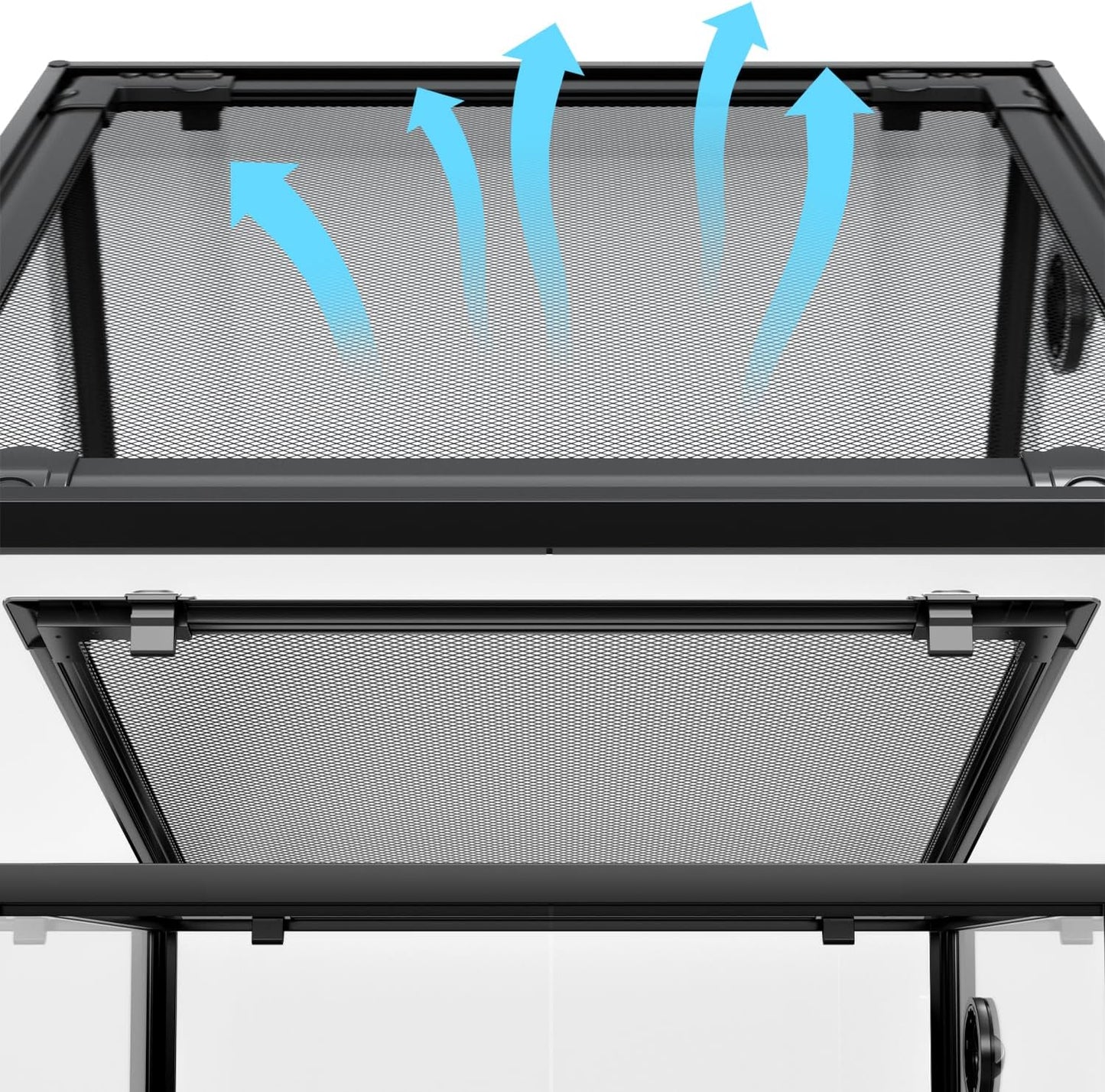 Oiibo 18" x 18" x 24" Glass Reptile Terrarium, Knock-Down Rainforest Reptile Habitat Tank with Front Opening Doors & Top Screen Ventilation, 30 Gallon Vertical Terrarium