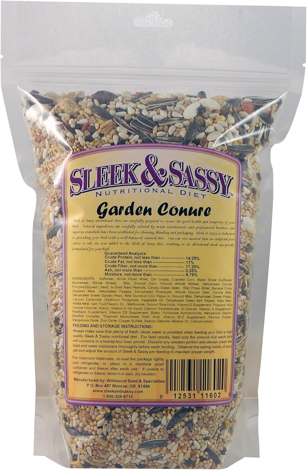 SLEEK & SASSY Garden Conure Parrot Food (2 lbs.)