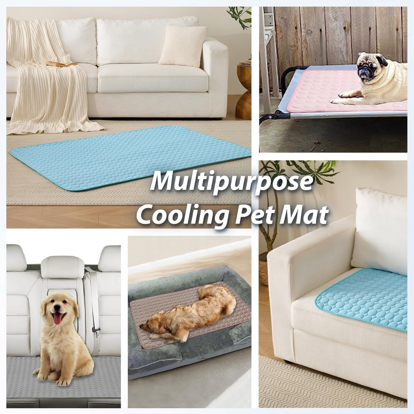MICROCOSMOS Summer Cooling Mat & Sleeping Pad- Water Absorption Top, Materials Safe, Easy Carry, EZ Clean. Keep Cooling for Pets, Kids and Adults.(Drak Grey, 24" x18")
