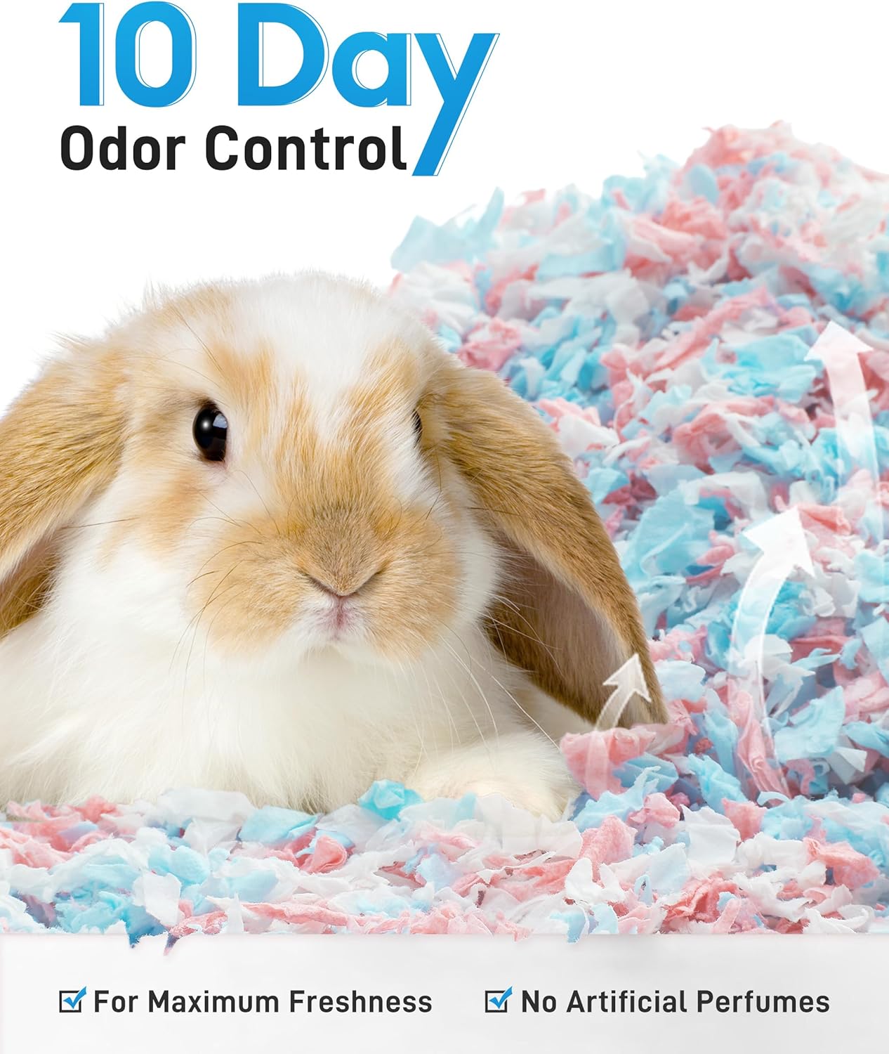 BUCATSTATE Hamster Bedding 70L, 99% Dust-Free Guinea Pig Bedding Odor Control Paper Bedding, Cozy Small Animal Bedding for Rabbit Rat Syrian Dwarf Hamsters Gerbils (Confetti)