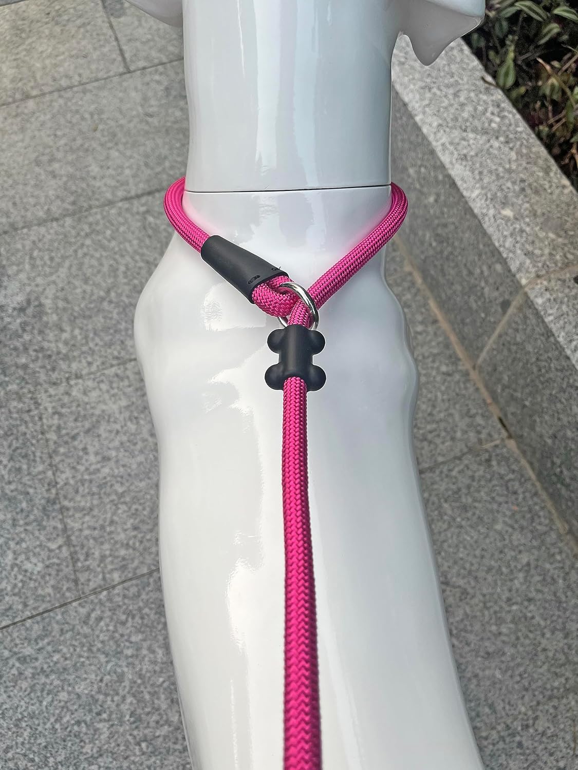 Slip Lead Dog Leash,Strong Nylon Rope Leash and Padded Handle,No Pull Outdoor Walking Training Lead for Small Medium Large Dogs(Fuchsia, 1/2"×6ft)