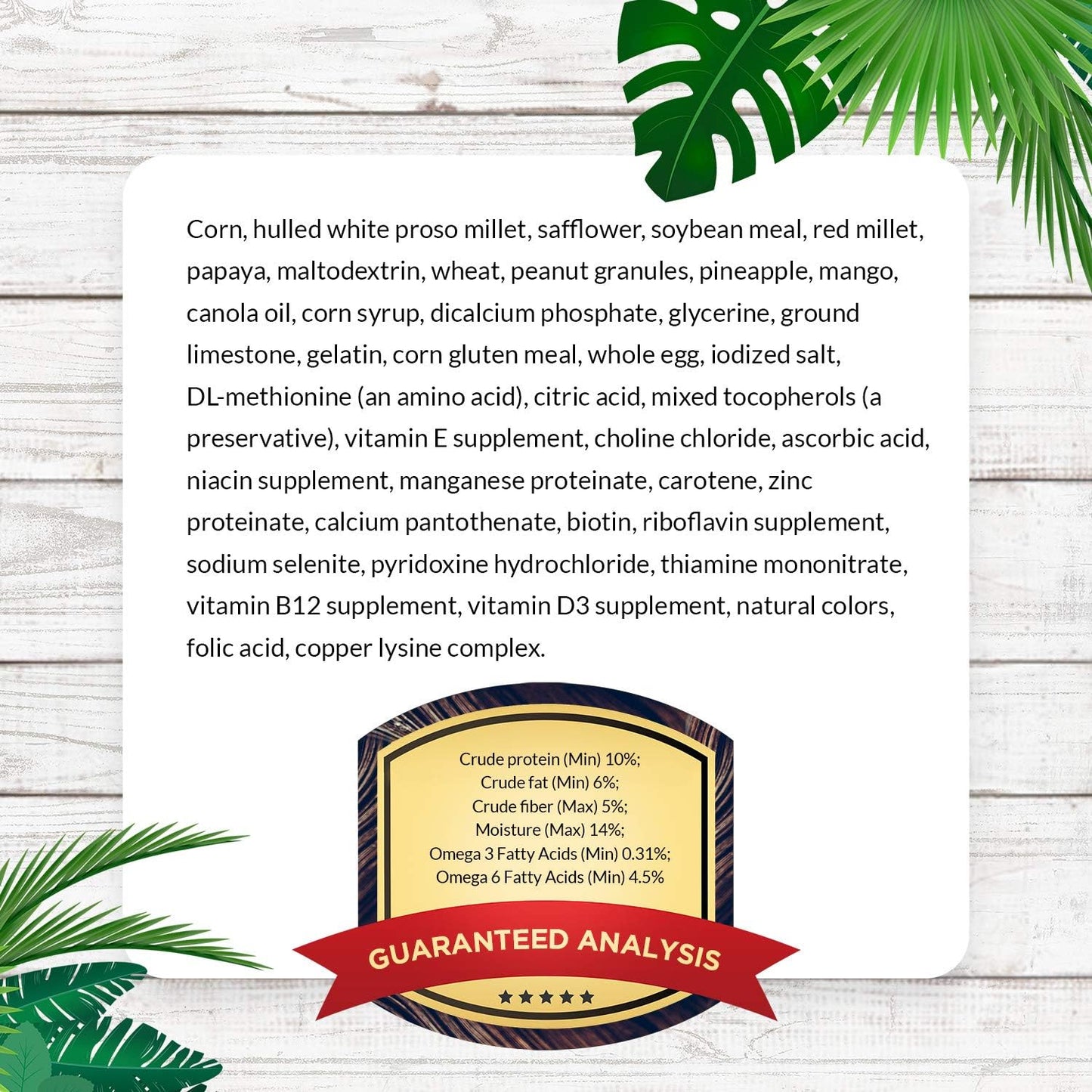 LAFEBER'S Tropical Fruit Nutri-Berries Pet Bird Food, Made with Non-GMO and Human-Grade Ingredients, for Parrots, 14 lb