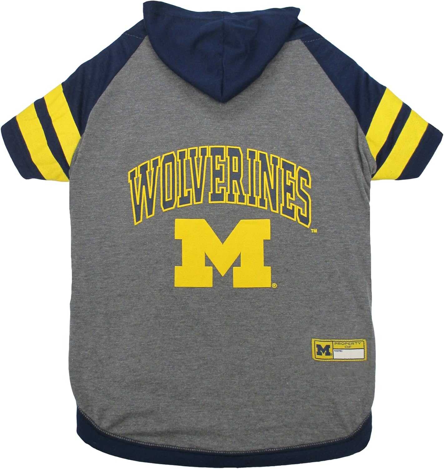 NCAA Michigan Wolverines Hoodie for Dogs & Cats, Large Collegiate Licensed Dog Hoody Tee Shirt. Sports Hoody T-Shirt for Pets. College Sporty Dog Hoodie Shirt.