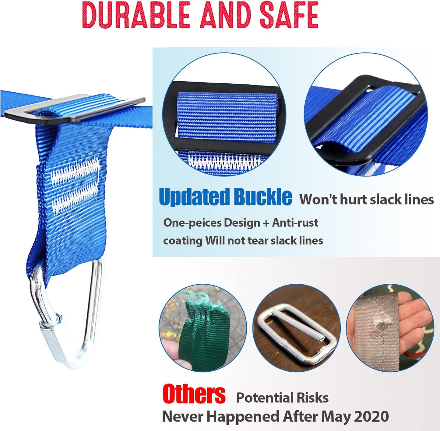 2×56ft Ninja Warrior Obstacle Course for Kids - 600 lbs Weight Capacity, Slackline Obstacle Course with 8 Ninja Accessories - Monkey Bar, Rope Ladder, Gymnastic Ring, Arm Trainer and Monkey Fist