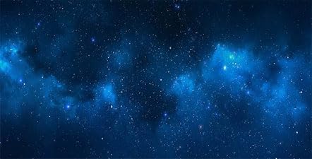 36X18IN Starry Aquarium Background, Art Starry Fish Tank Decorations Background, with 8 EVA Double-Sided Tape