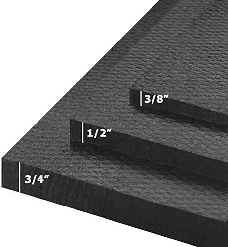 American Floor Mats Heavy Duty Horse Stall Tiles - Black, Solid, 10" x 12", 30 Tiles Total, 0.5" Thick