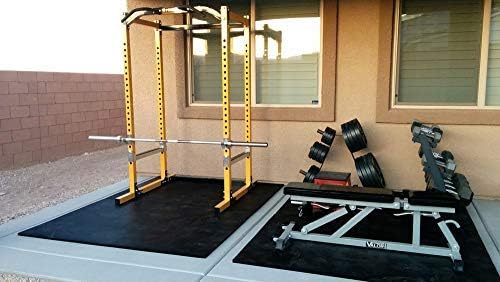 American Floor Mats - Heavy Duty Stall Tiles - Stable/Horse Tiles - Thick, Durable Rubber Flooring Solid Black 6' x 12' Set 3/8" Thick (18 Tiles Total)