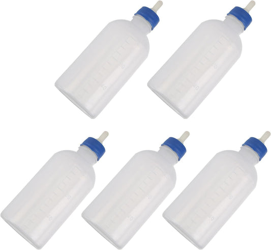 POPETPOP Pet Feeding Bottle,5pcs Dog Cat Nursing Bottle Animal Nurser Bottle Lamb Feeding Bottle Goat Bottles Feeding Milk Bottle Feeding Supplies for Piglet Goat Calf 120ml