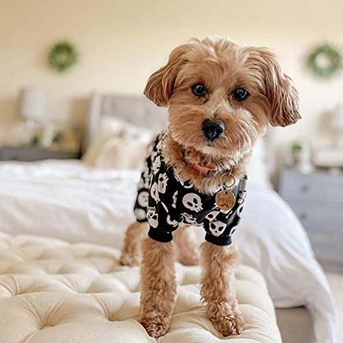 CuteBone Dog Halloween Pajamas Puppy Onesies Small Dogs Soft Pjs Coat Cat Apparel Comfy Pet Christmas Clothes Outfit Doggie Bodysuit P11XS