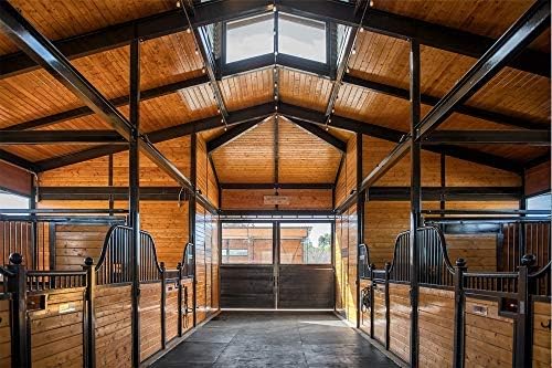 American Floor Tiles - Heavy Duty Stall Tiles - Stable/Horse Tiles - Thick, Durable Rubber Flooring Solid Black 8' x 8' Set 1/2" Thick (16 Tiles Total)