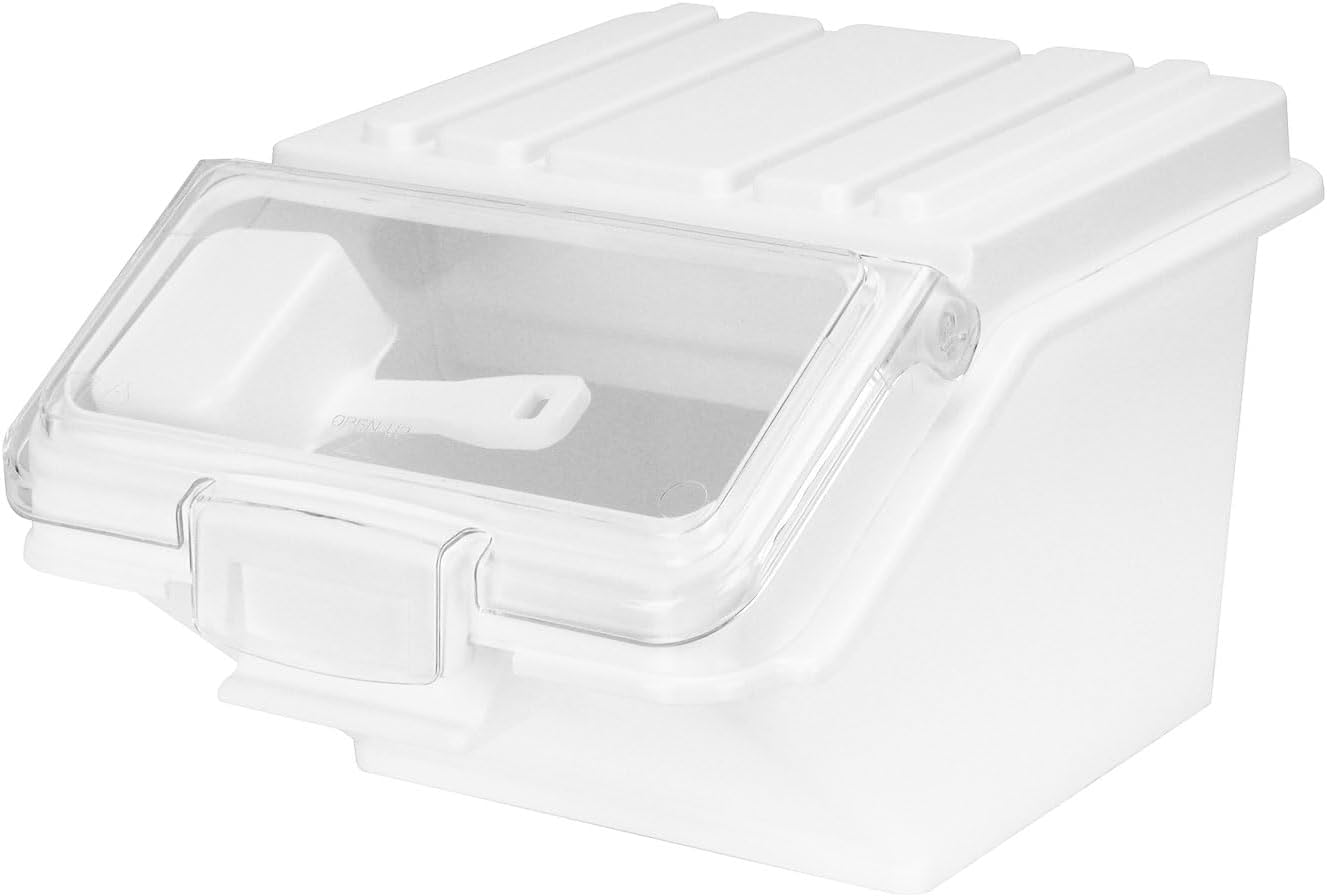 22LB Airtight Flour Storage Container With Scoop for Dry Food, Sugar, Baking Supplies,Rice.BPA Free Ingredient Storage Bin，Pet Food Storage Container Dog Cat Birds Food Bin (22 LB)