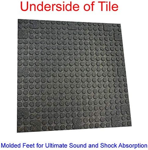 American Floor Mats - Extreme Rubber Gym Tiles - 1 Inch Thick Colorful Rubber Gym Tiles - Superior Shock and Sound Absorbing Tiles - 35% Orange/Grey/White 4 Tile Pack (Covers 16 Sq Ft)