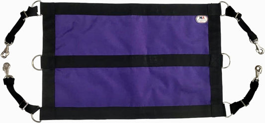 Majestic Ally 1200D 29"x19" Horse Stall Guard with Replaceable and Adjustable Length Straps and Replaceable Hardware (Purple Black)