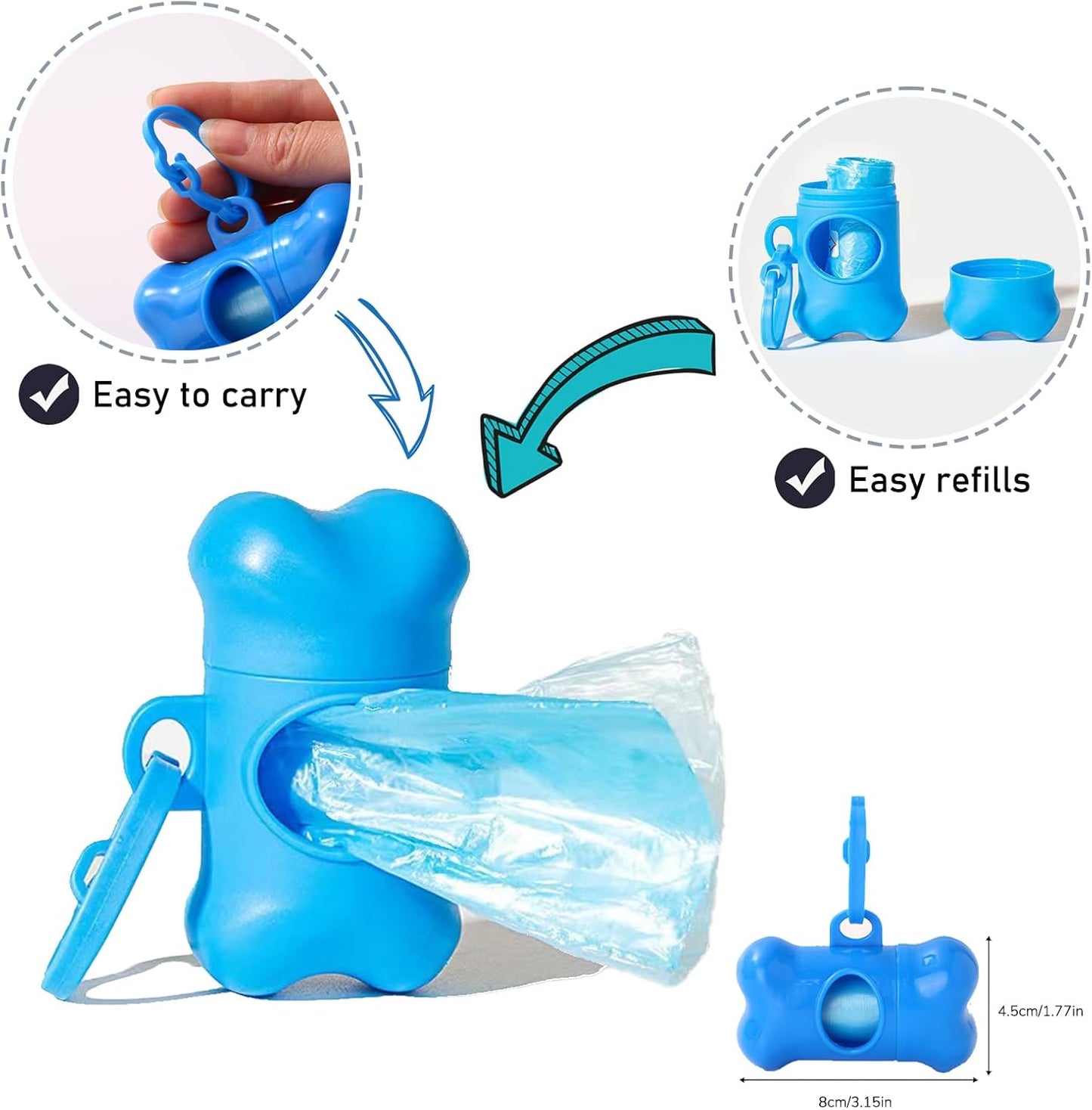 Dog Muzzle, Breathable Basket and Soft Cage Black Dog Mouth Cover,Anti-Biting, Barking and Chewing for Small Medium Large Dogs, 1 Pack Poop Bags for Dogs (L)