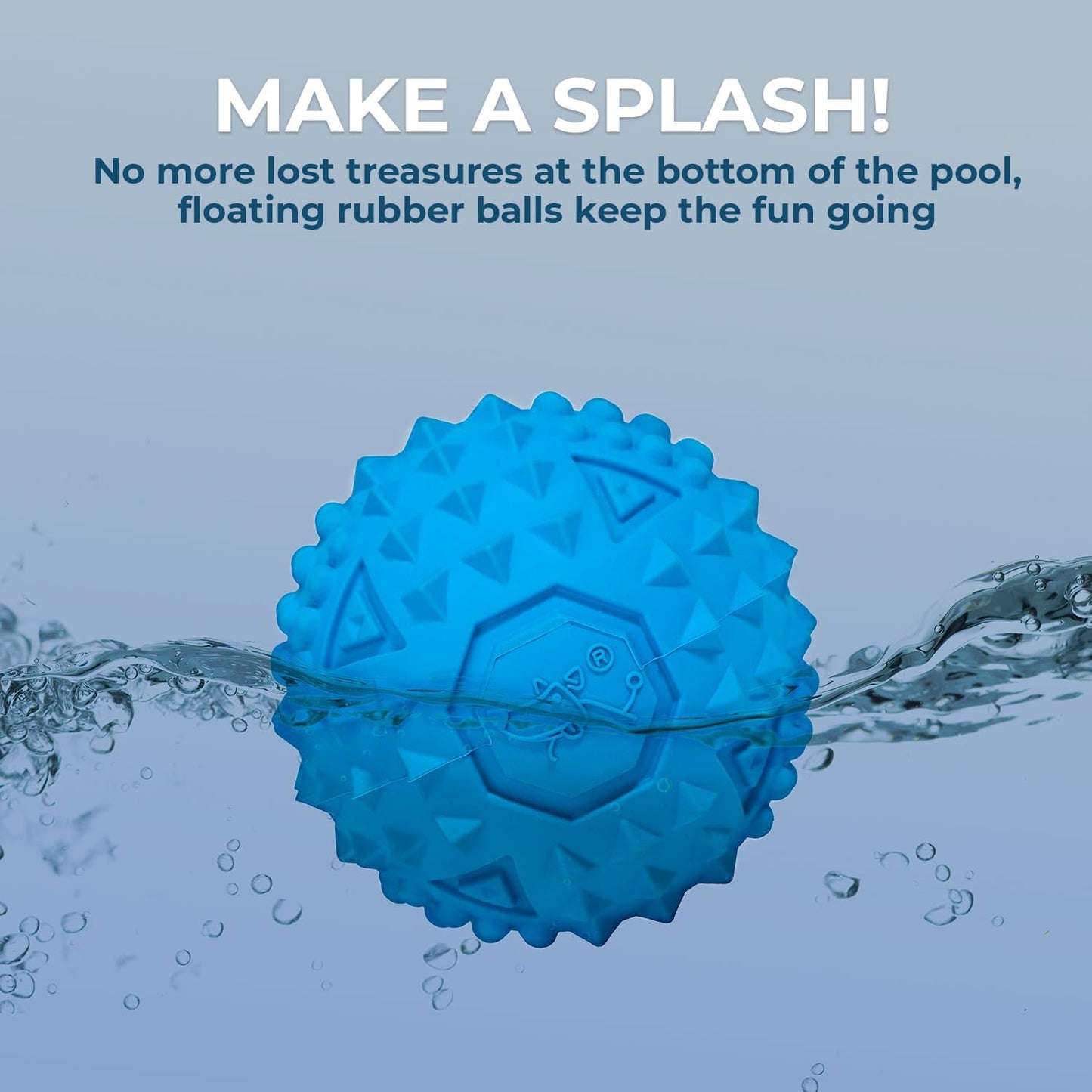 Best Pet Supplies Interactive Squeaky Dog Chew Toy, Ideal Dog Toys for Chewers, Small, Medium & Large Dogs, and Fetch Lovers - Spiky Ball (Blue, Orange), Large 3.5"