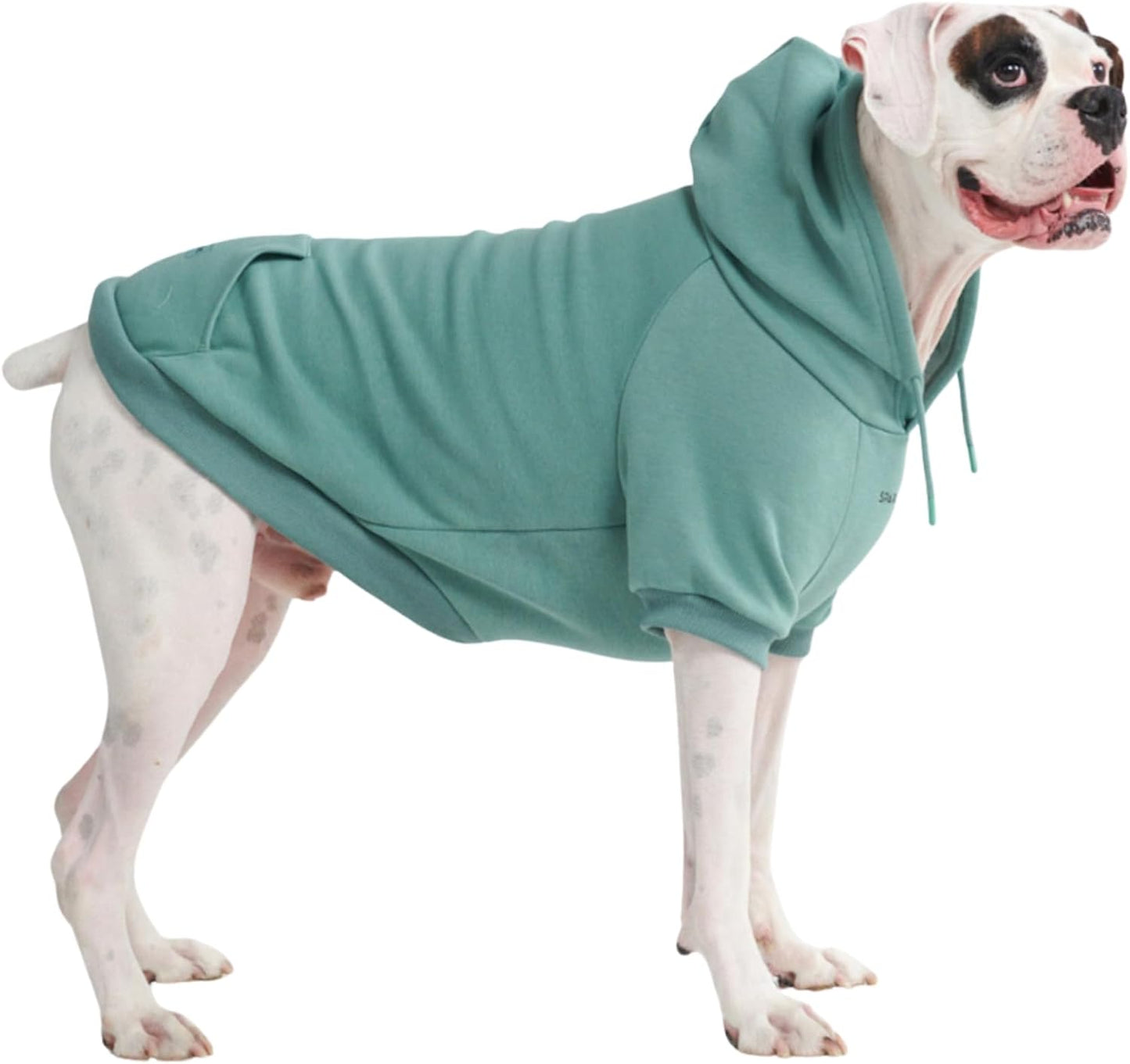 Spark Paws Dog Hoodie – Premium Dog Sweater for Small, Medium, and Large Dogs | Warm Outfits for French Bulldogs, Pitbull, Puppy, Winter Jacket Alternative - Teal - 4XL