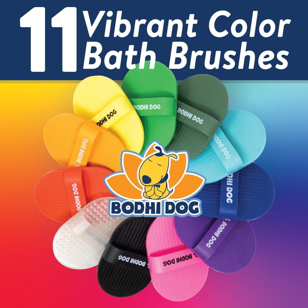 Bodhi Dog Shampoo Brush - Pet Grooming & Bath Supplies for Cats and Dog Bath Brush for Long & Short Hair - Premium Scrubber for Shower, Bathing & Massage - (One Pack, Pink)