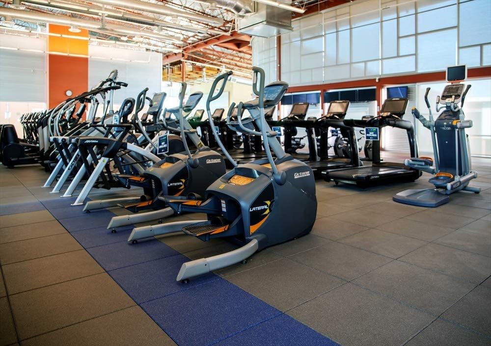 American Floor Mats - Extreme Rubber Gym Tiles - 1 Inch Thick Colorful - Superior Shock and Sound Absorbing - 95% Dark Greys - 2' x 2' Single Tile (Covers 4 Sq Ft)