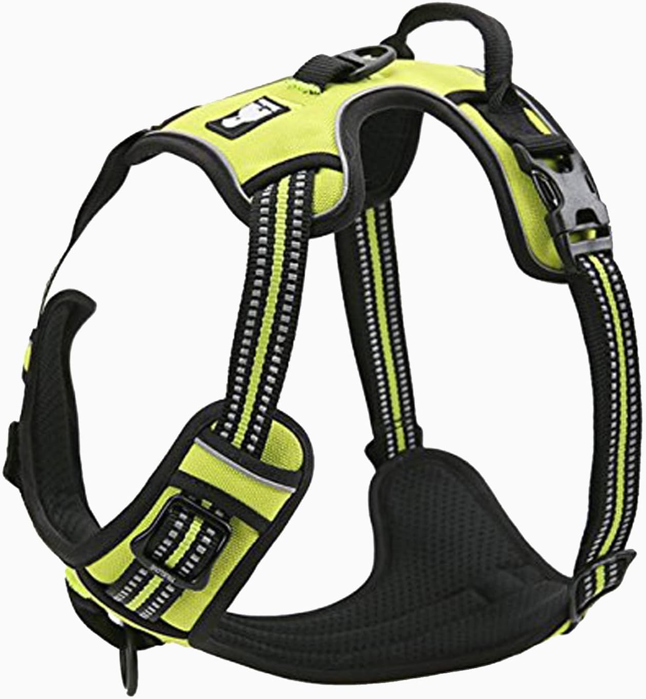 TRUE LOVE Truelove Adjustable No-Pull Dog Harness Reflective Pup Vest Harnesses Comfortable Control Brilliant Colors TLH5651(Neon Yellow,S)