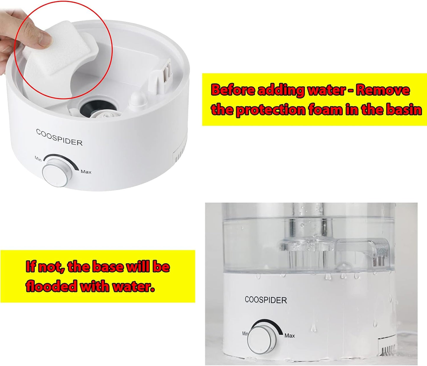 Coospider 4.2L Top Fill Reptile Fogger Mister, Reptile Humidifier for Reptiles Tank, Terrariums Humidifier with Extended Tube, Automatic Reptile Misting System for Reptiles Amphibians Herps Vivarium