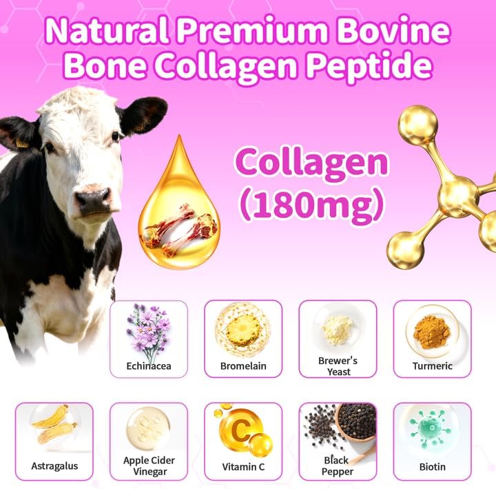 Liquid Collagen for Dogs Skin Comfort & Calming, Dog Itch Relief & Anti-Scratching & Coat Supplement with Biotin for Skin Barrier & Sensitive Immune Health Support - Chicken Flavor, 2 FL.Oz