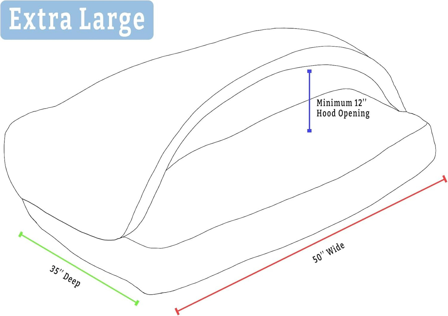 Snoozer Rectangle Cozy Cave Dog Bed - Indoor Dog Bed with Cover Cave, Covered Calming Burrow for Large Sized Pets with Blanket Attached, Enclosed, Washable - XL, Olive