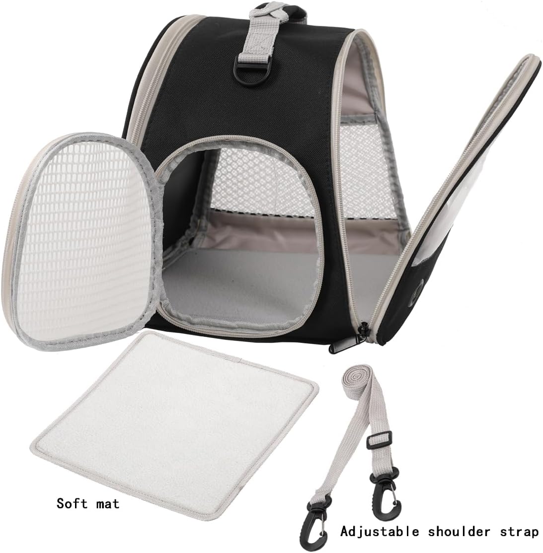 Bearded Dragon Travel Carrier,Lizards Carrier, Small Animal Travel Carrier for Sugar Glider Hedgehog Rat Parrot Bird Guinea Pig, Portable Guinea Pig Travel Bag for 2