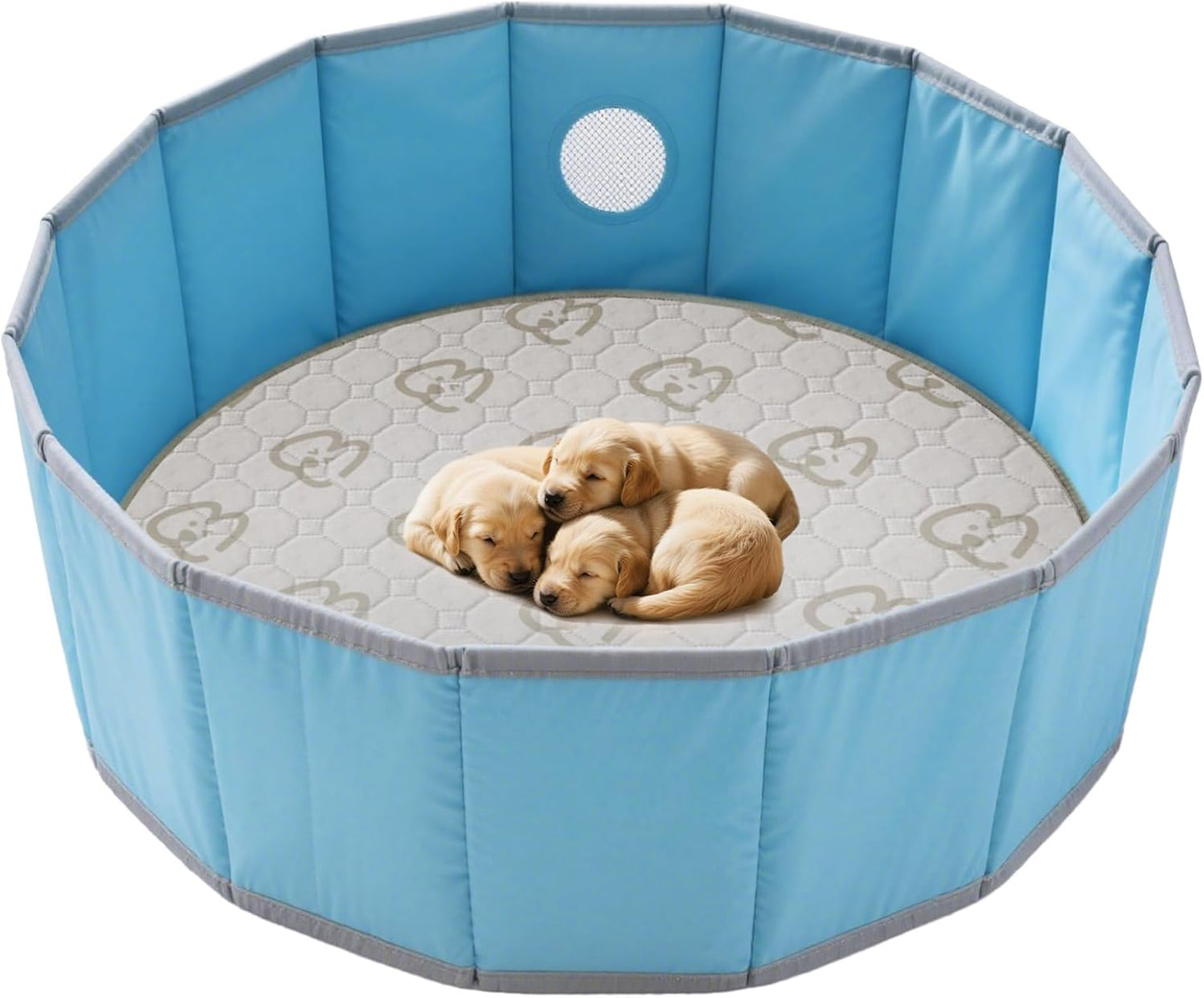 FXW Washable Pee Pads for Dogs, Puppy Pads with Super Absorbent, Specifically Designed for Whelping Box, 47" Round, Khaki, 2 Packs