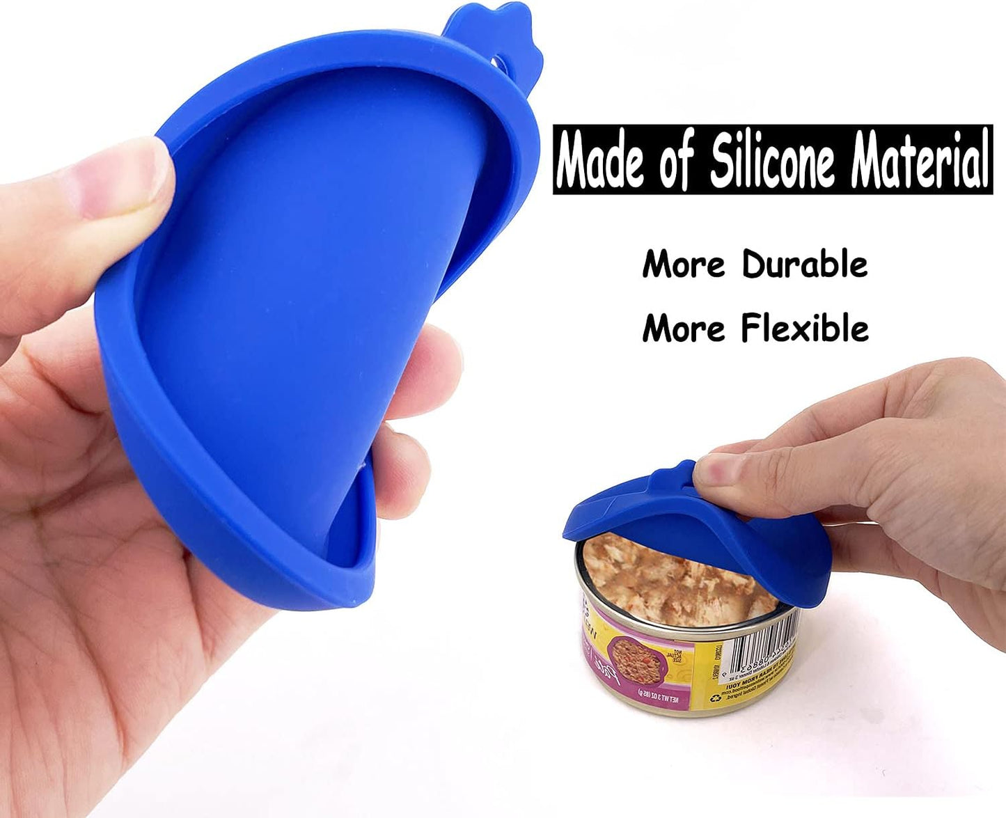 Comtim 3 Pack Cat Food Can Lids, Silicone Small Pet Food Can Lids Covers for 3 oz Cat Food Cans