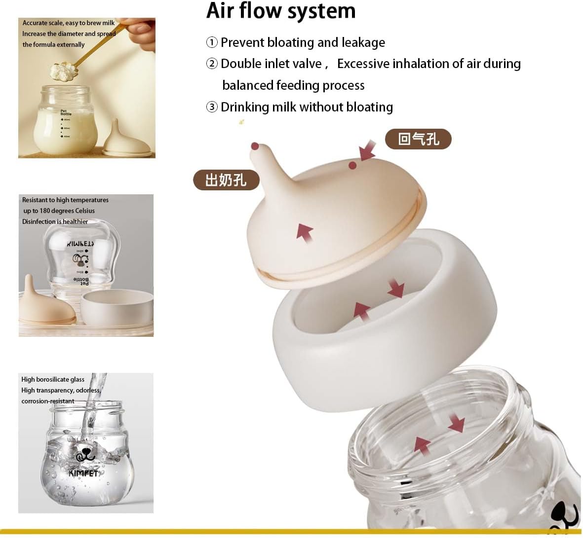 Silicone Kitten Nursing Bottle - Feeding Bottle with Nipples for Newborn Kittens, Puppies, & Small Animals, Milk Feeding Supplies for Baby Pets, Yellow & Green Feeder