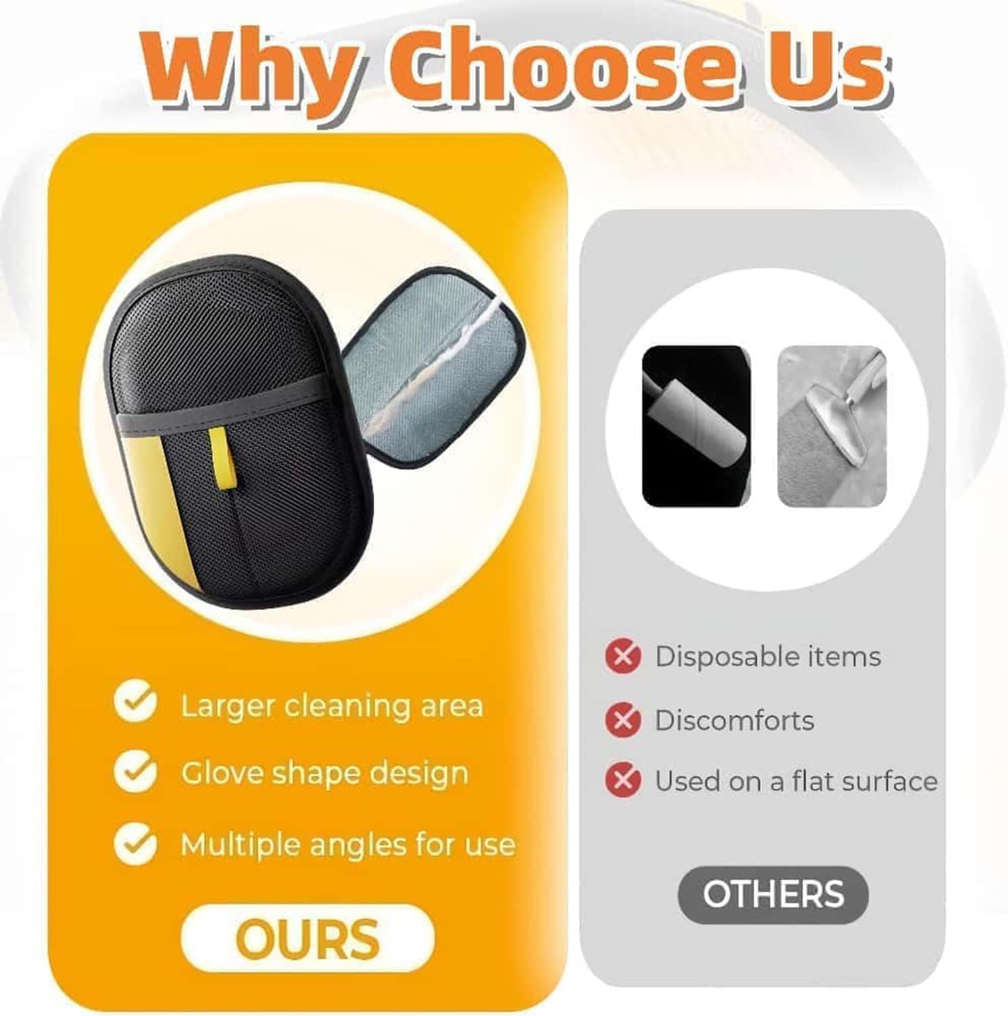 Pet Hair Removal Glove,Kivori Pet Grooming Gloves,Cat Grooming for Hair Removal,Versatile Reusable Pet Hair Remover Glove