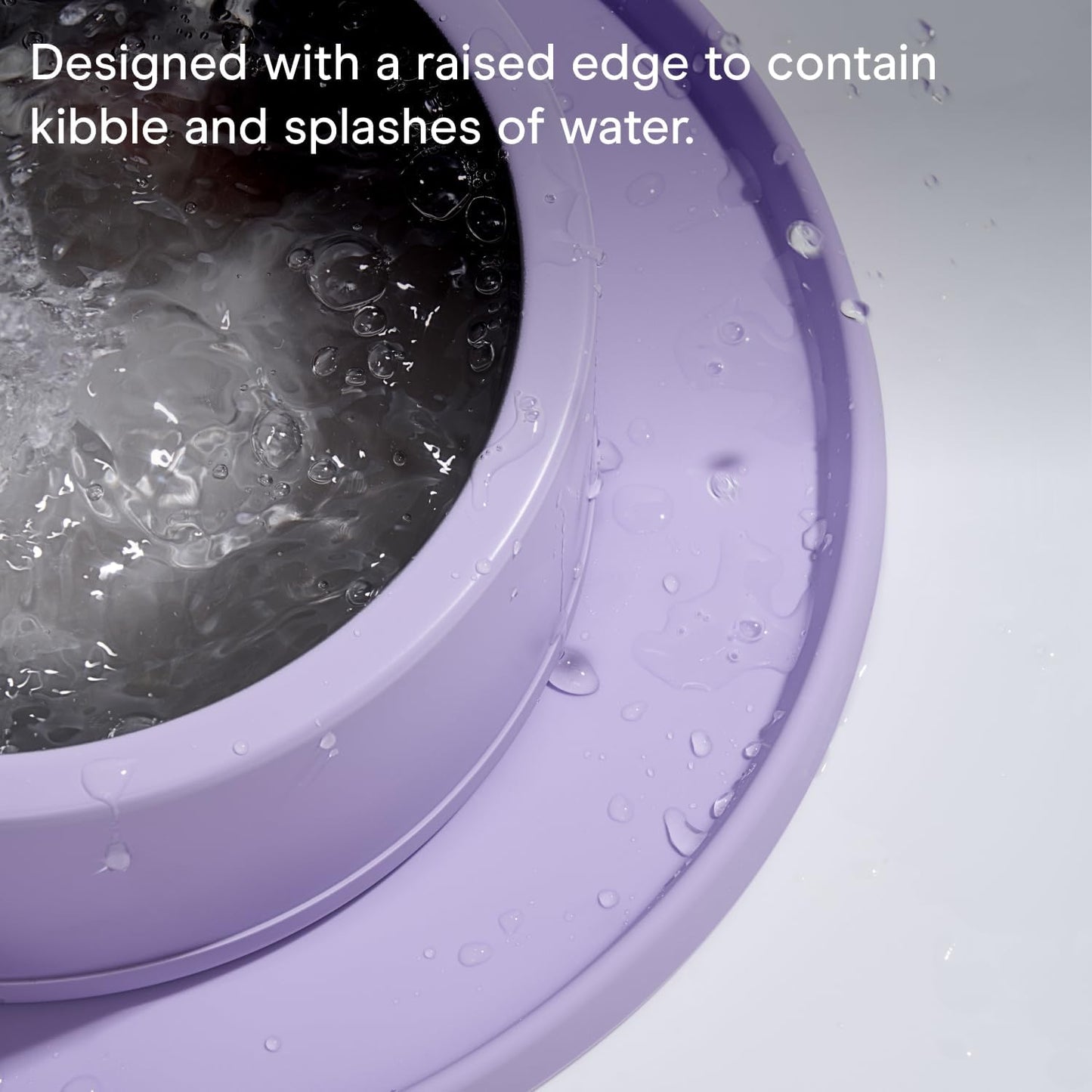 Wild One - Dog & Cat Placemat for Food & Water - Silicone, Non-Slip, Non-Toxic - Great for Travel - Standard (Black)