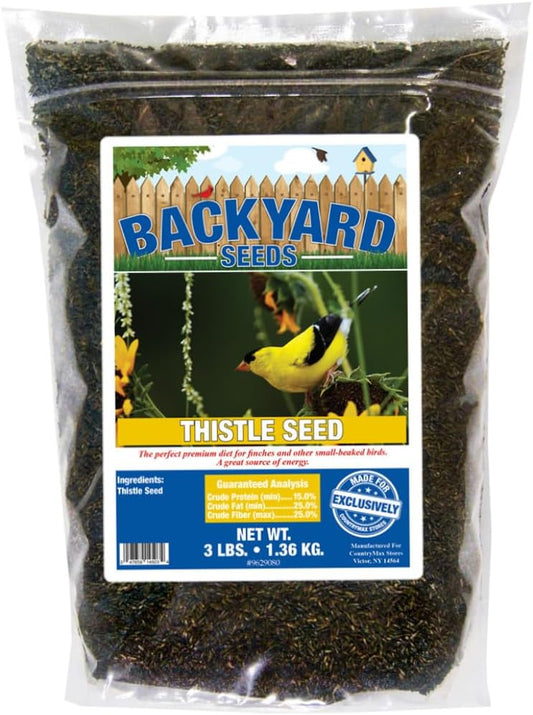 Thistle Seed for Finches – Premium Wild Bird Food for Goldfinches, Siskins & Small Songbirds | High-Energy, No-Filler, Cleaned Seed 7 lbs