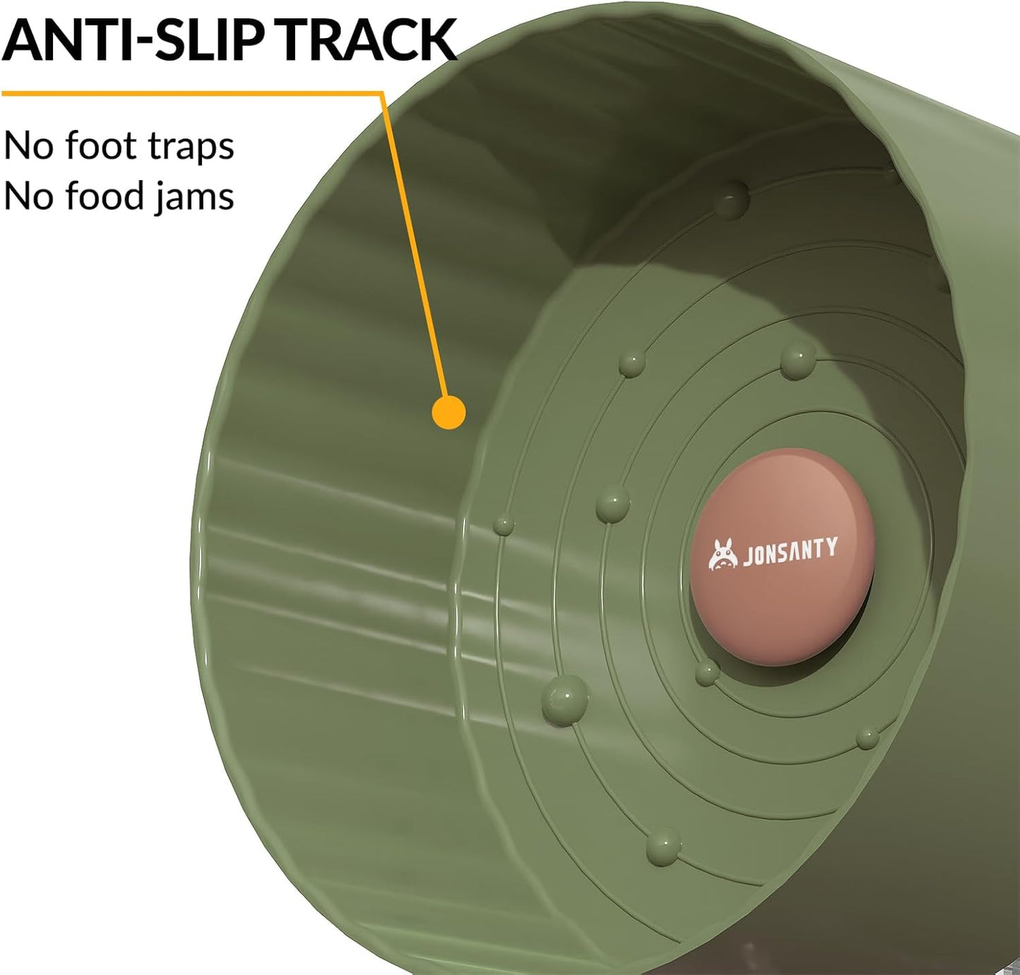 8.4" Silent Hamster Wheel, Non-Slip Track, Exercise, Release Stress, Relieve Anxiety, Adjustable Height Stand, for Syrian Dwarf Hamster, Gerbil, Mice, Other Small Medium Sized Pets, Green