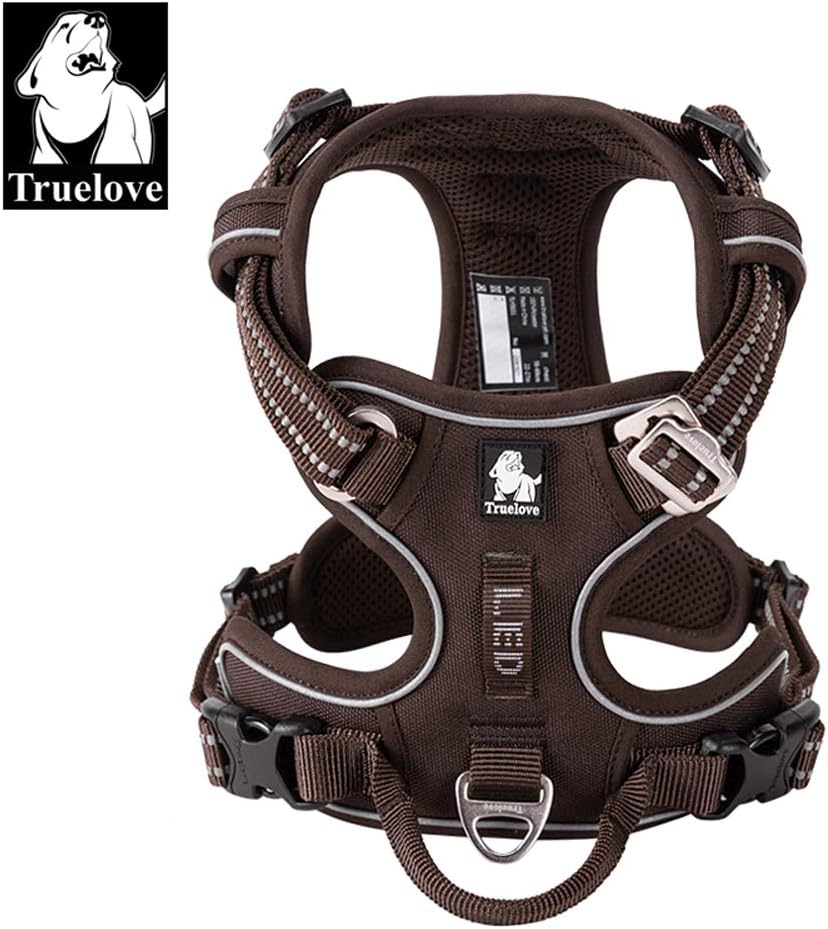 TRUE LOVE Dog Harness No Pull Nylon Reflective Pet Harness Adjustable Comfortable Control Step-in Brilliant Colors Truelove TLH56512