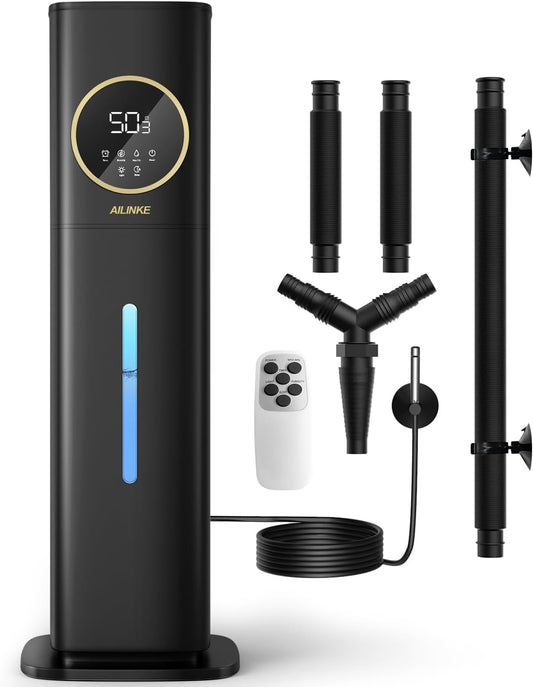 Humidifiers for Plants, 2.1Gal/8L Plant Humidifier Indoor, Reptile Fogger Mister with Precise Temp&Humidity Probe/Expandable Hose, Vivarium/Terrarium/Greenhouse/Grow Tent,12H Timer