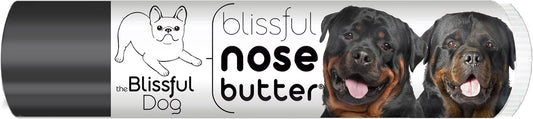 The Blissful Dog Rottweiler Nose Butter for Dry, Cracked Skin, Lick-Safe Dog Nose Balm with Moisturizing Shea Butter, Almond, Olive, and Essential Oils, Pet Supplies, Uncented, 0.15 oz.