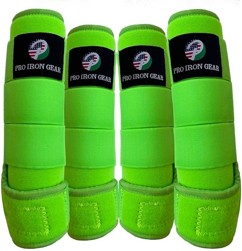 Horse Medicine Brushing Boots Leg Wraps Protection Gear Set of 2 and Set of 4 in 14 Colors